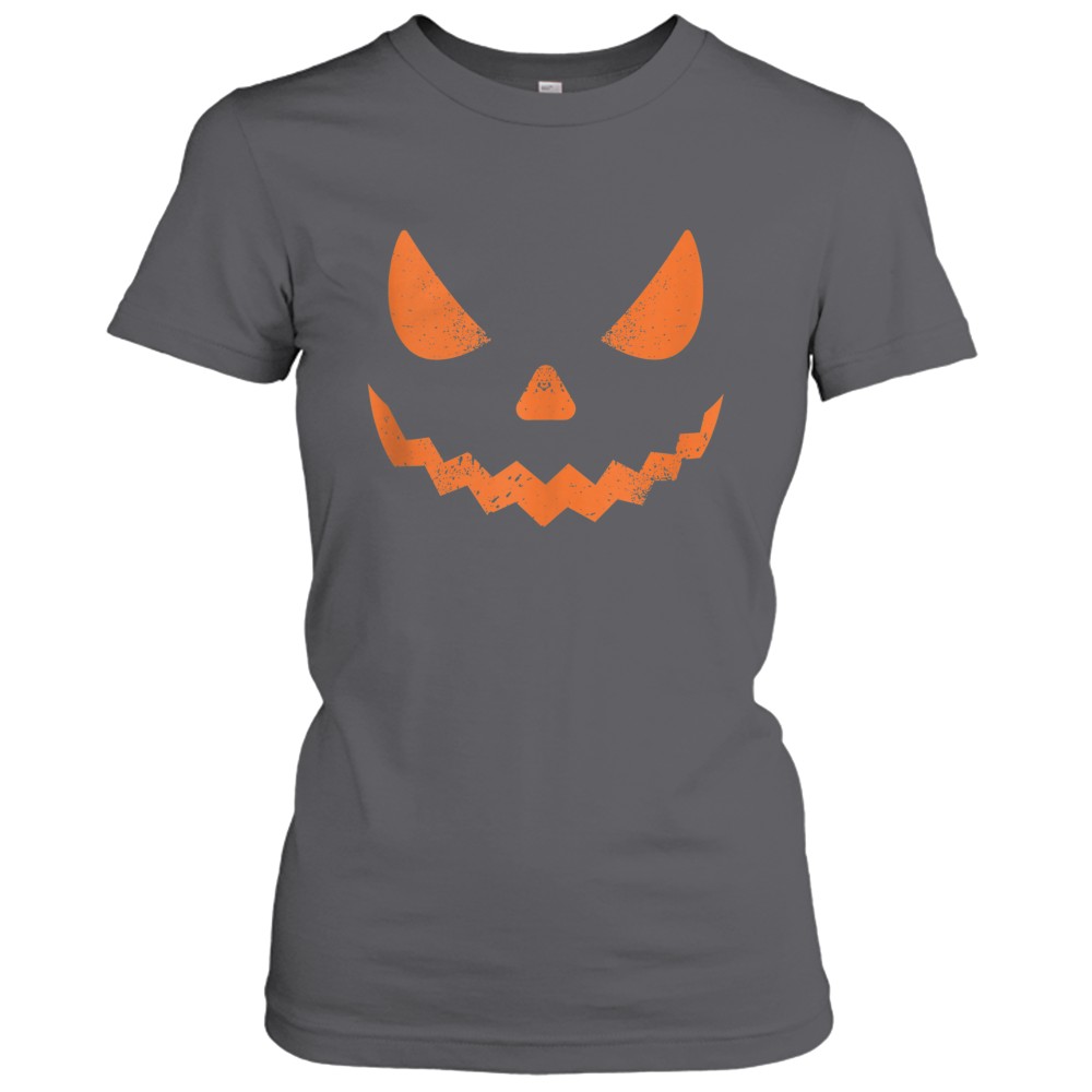 Pumpkin Jack O' Lantern Face, Evil Smile, Halloween Costume T-Shirt