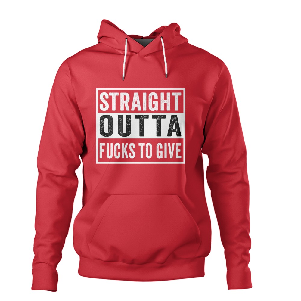 Straight Outta Fucks to Give IDGAF Don't Care Saying Meme T-Shirt
