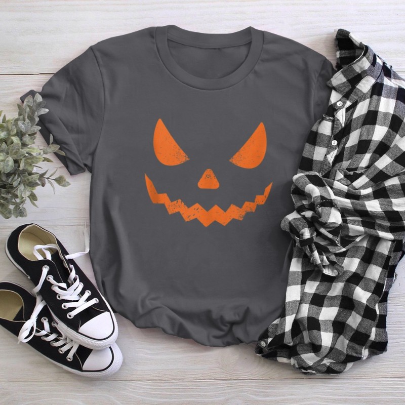 Pumpkin Jack O' Lantern Face, Evil Smile, Halloween Costume T-Shirt
