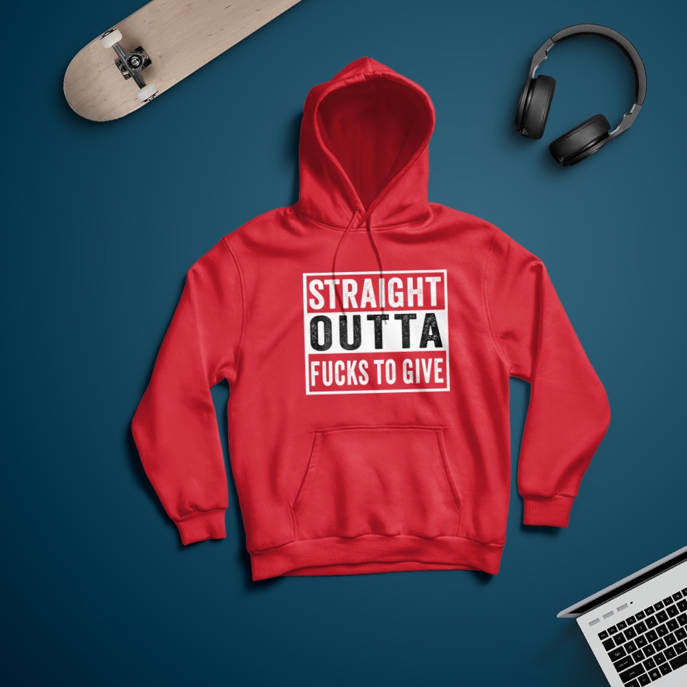 Straight Outta Fucks to Give IDGAF Don't Care Saying Meme T-Shirt