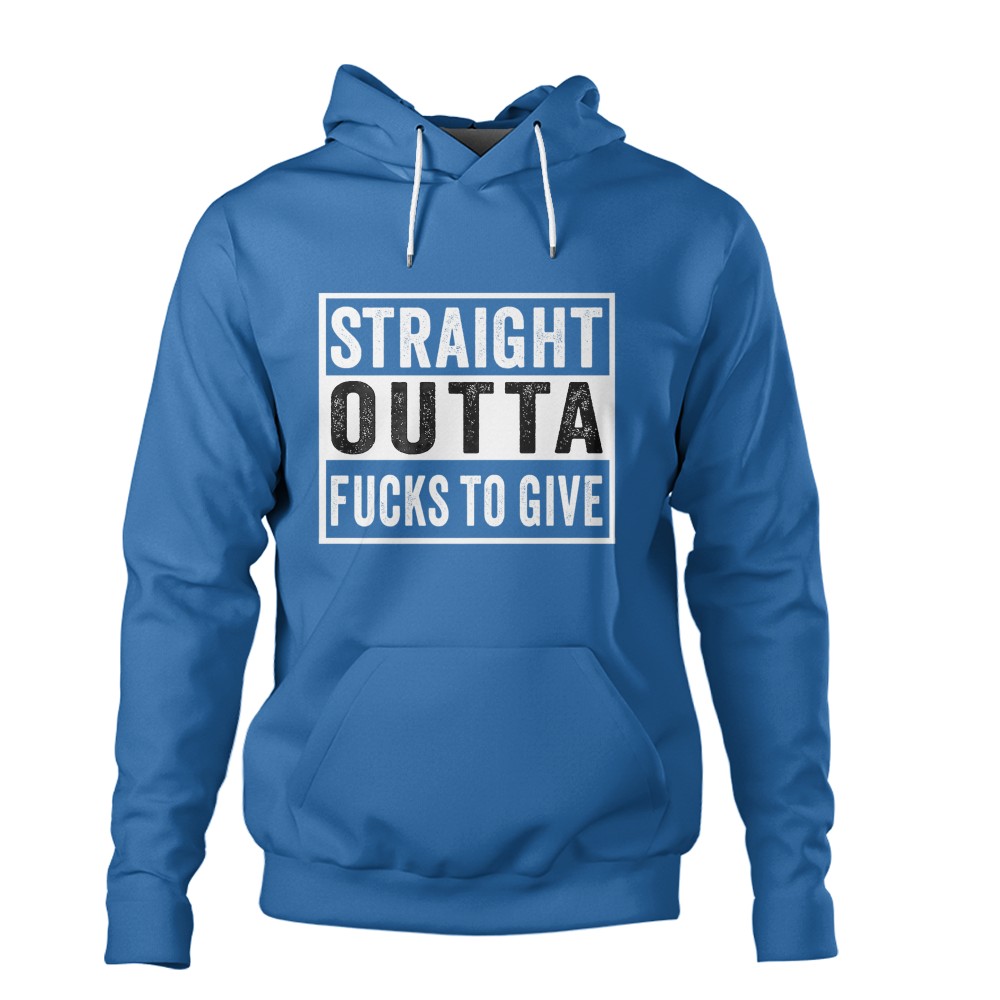 Straight Outta Fucks to Give IDGAF Don't Care Saying Meme T-Shirt