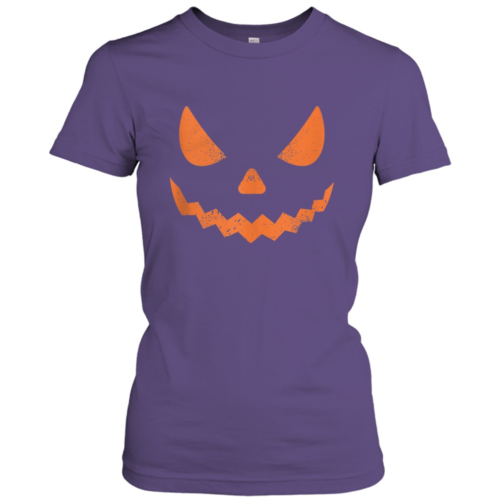 Pumpkin Jack O' Lantern Face, Evil Smile, Halloween Costume T-Shirt