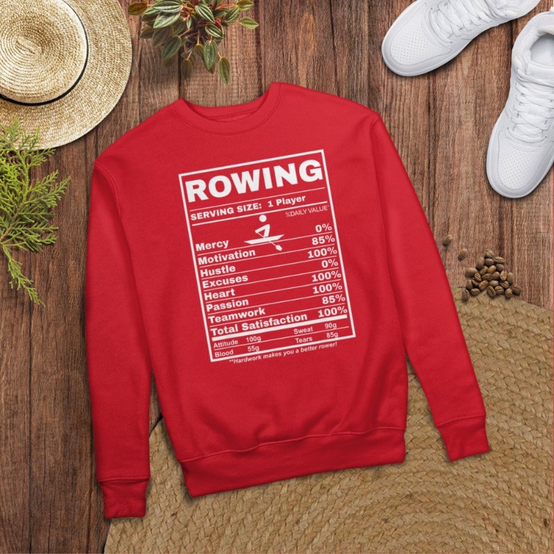 Row Boats Rowing Nutrition Facts Rower Team Rowing Gear T-Shirt