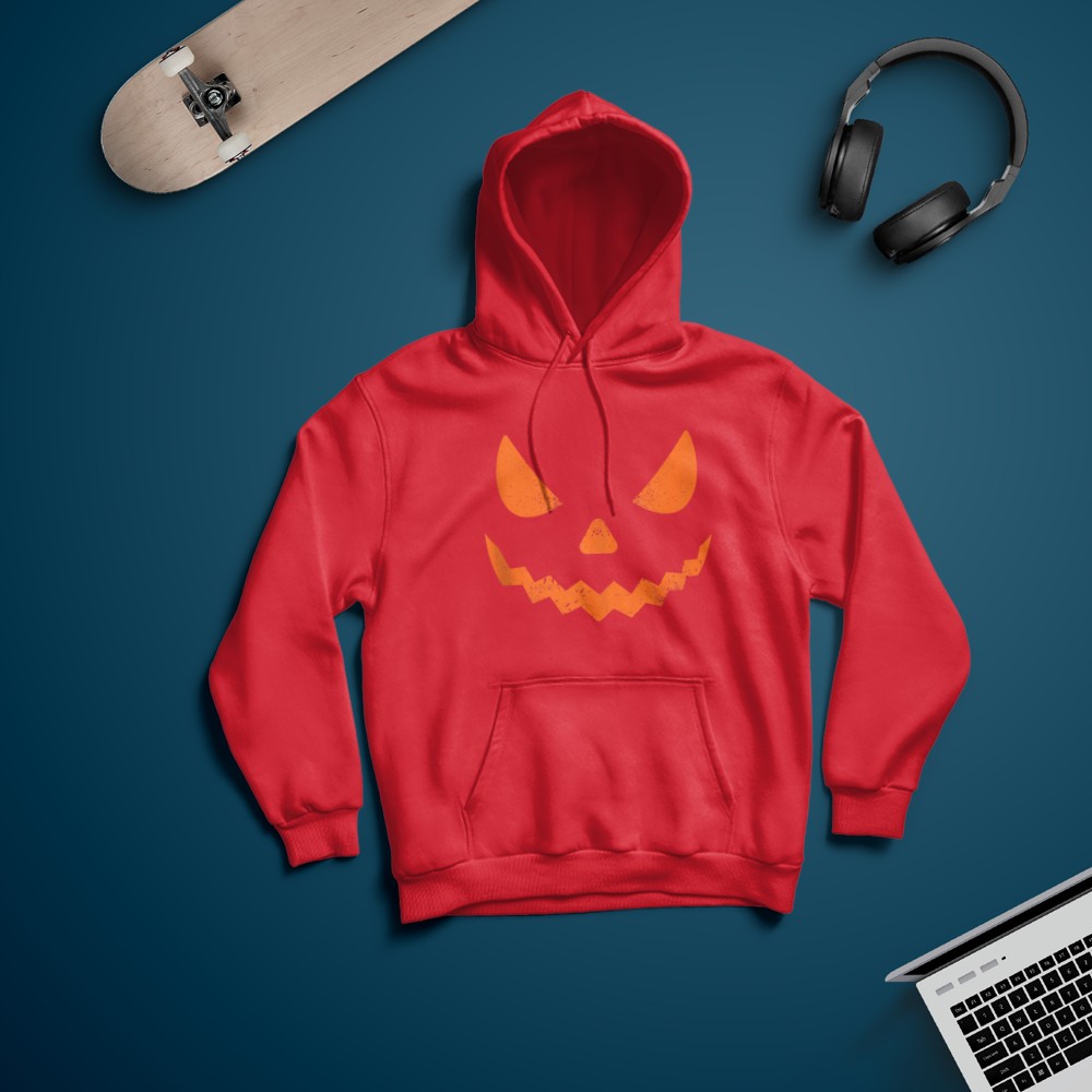 Pumpkin Jack O' Lantern Face, Evil Smile, Halloween Costume T-Shirt