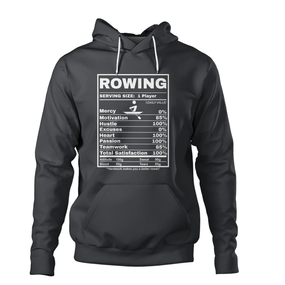 Row Boats Rowing Nutrition Facts Rower Team Rowing Gear T-Shirt