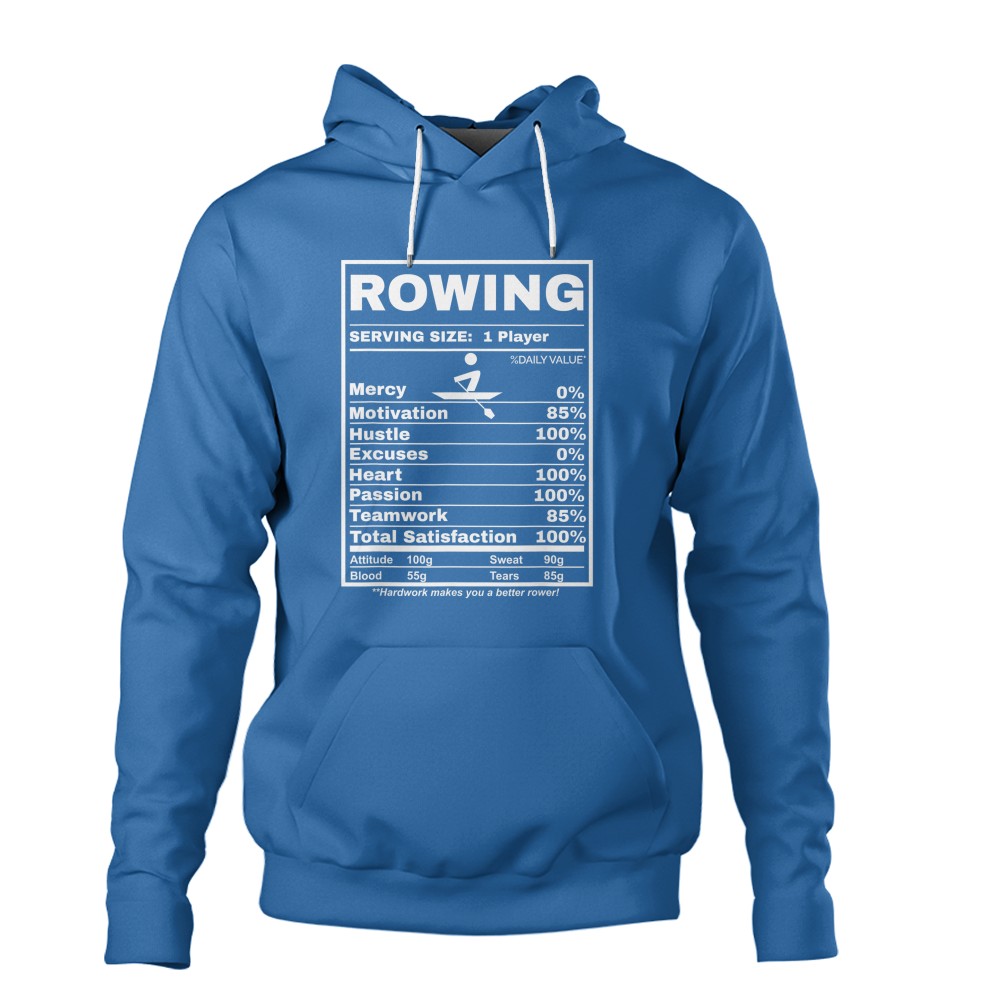 Row Boats Rowing Nutrition Facts Rower Team Rowing Gear T-Shirt