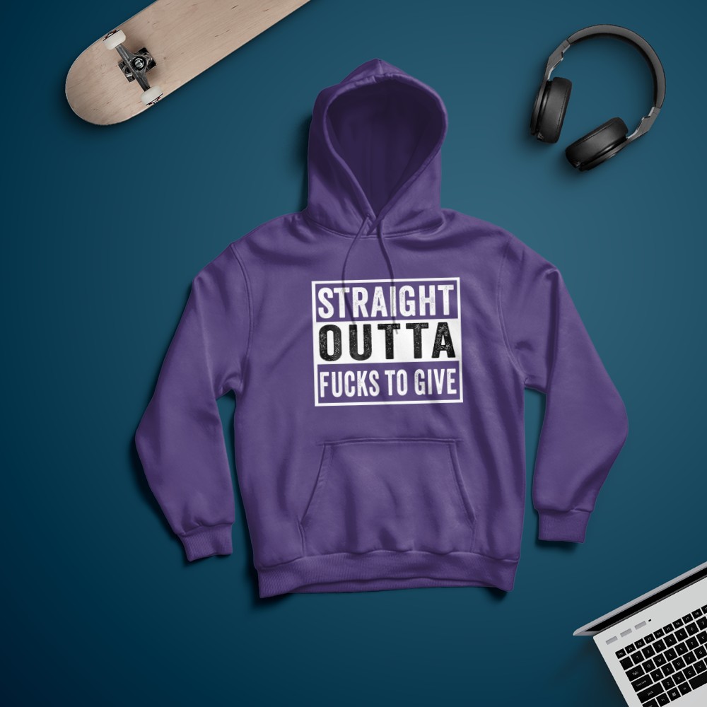 Straight Outta Fucks to Give IDGAF Don't Care Saying Meme T-Shirt