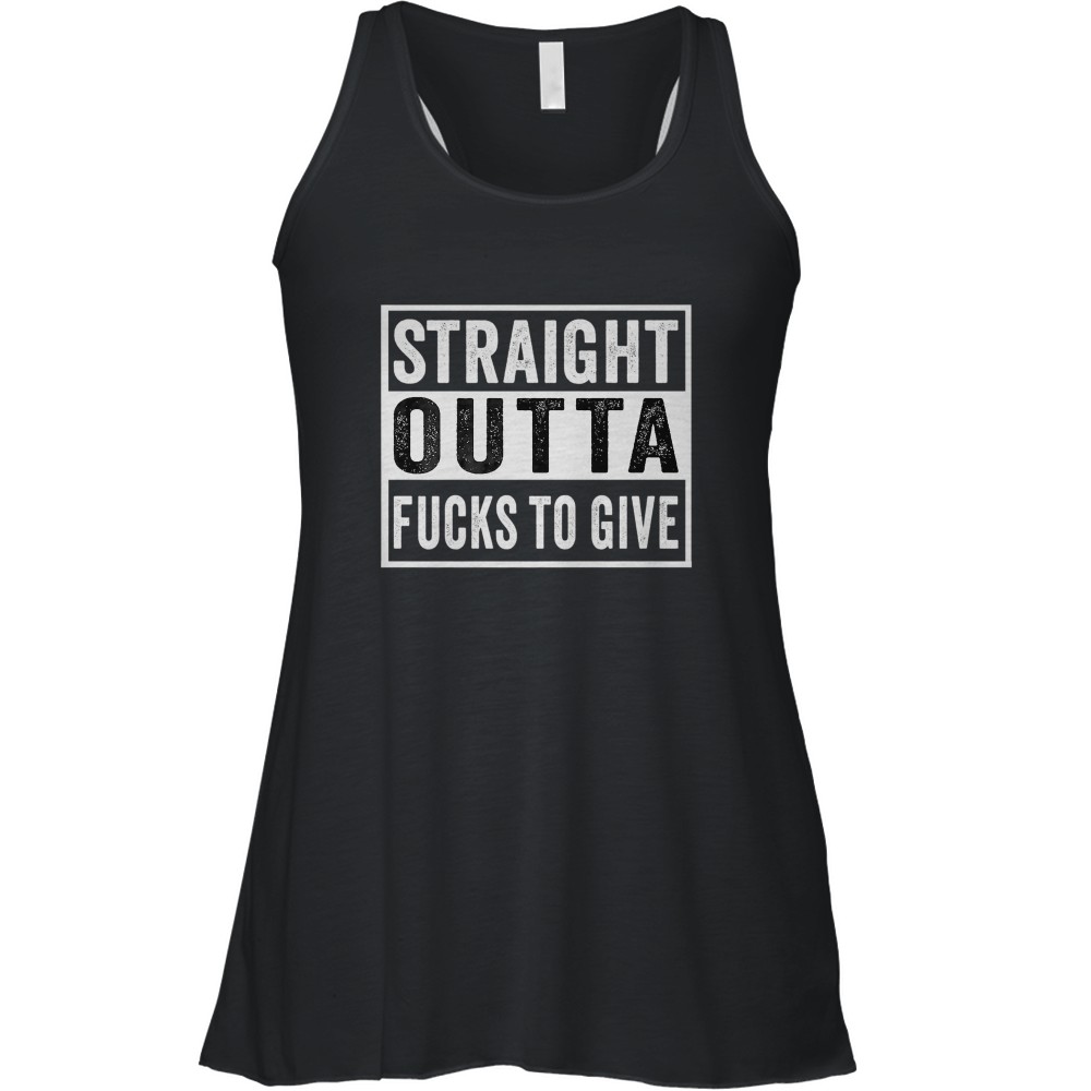 Straight Outta Fucks to Give IDGAF Don't Care Saying Meme T-Shirt