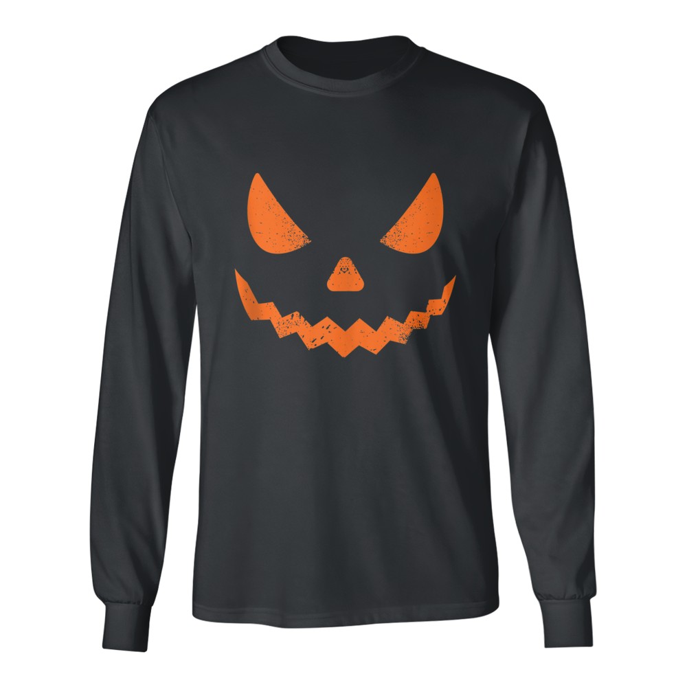 Pumpkin Jack O' Lantern Face, Evil Smile, Halloween Costume T-Shirt