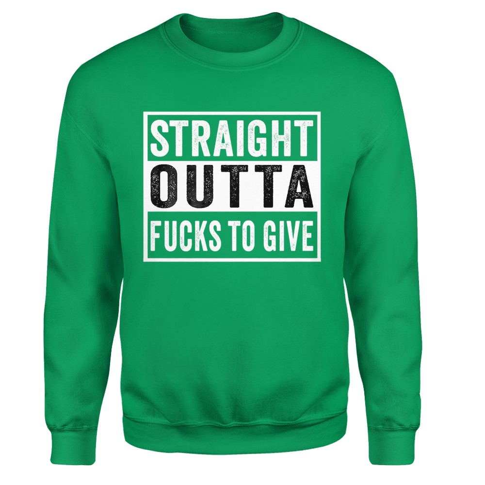 Straight Outta Fucks to Give IDGAF Don't Care Saying Meme T-Shirt