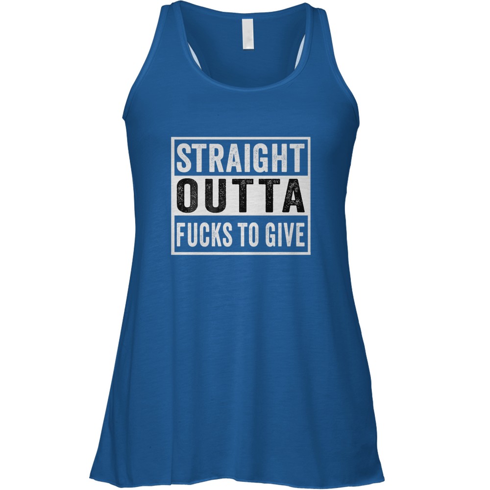 Straight Outta Fucks to Give IDGAF Don't Care Saying Meme T-Shirt