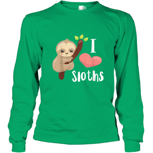 I Love Sloths Cute Sloth T-Shirt 