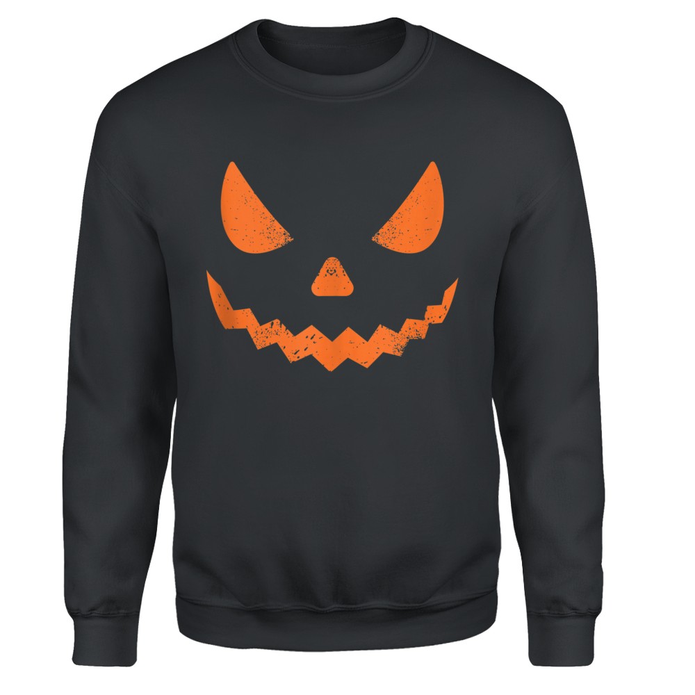 Pumpkin Jack O' Lantern Face, Evil Smile, Halloween Costume T-Shirt
