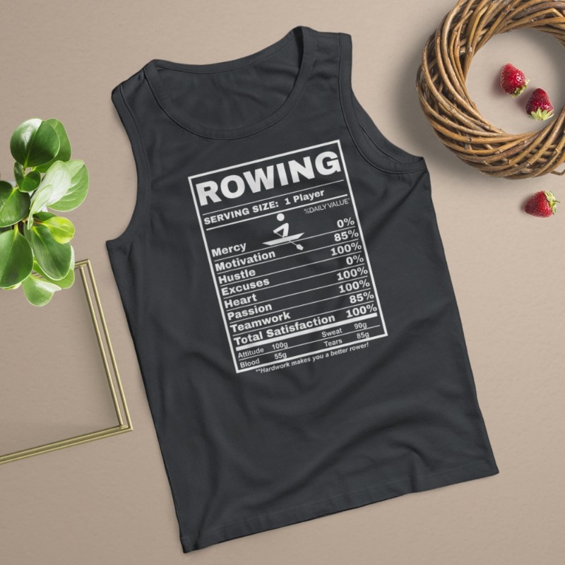 Row Boats Rowing Nutrition Facts Rower Team Rowing Gear T-Shirt