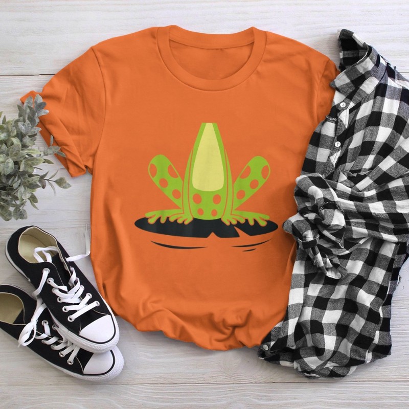 Frog Body Costume Cute Easy Reptile Halloween White T-Shirt