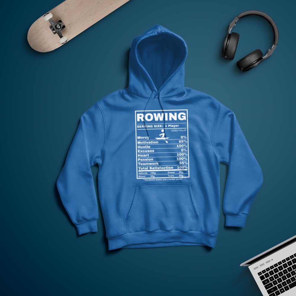 Row Boats Rowing Nutrition Facts Rower Team Rowing Gear T-Shirt