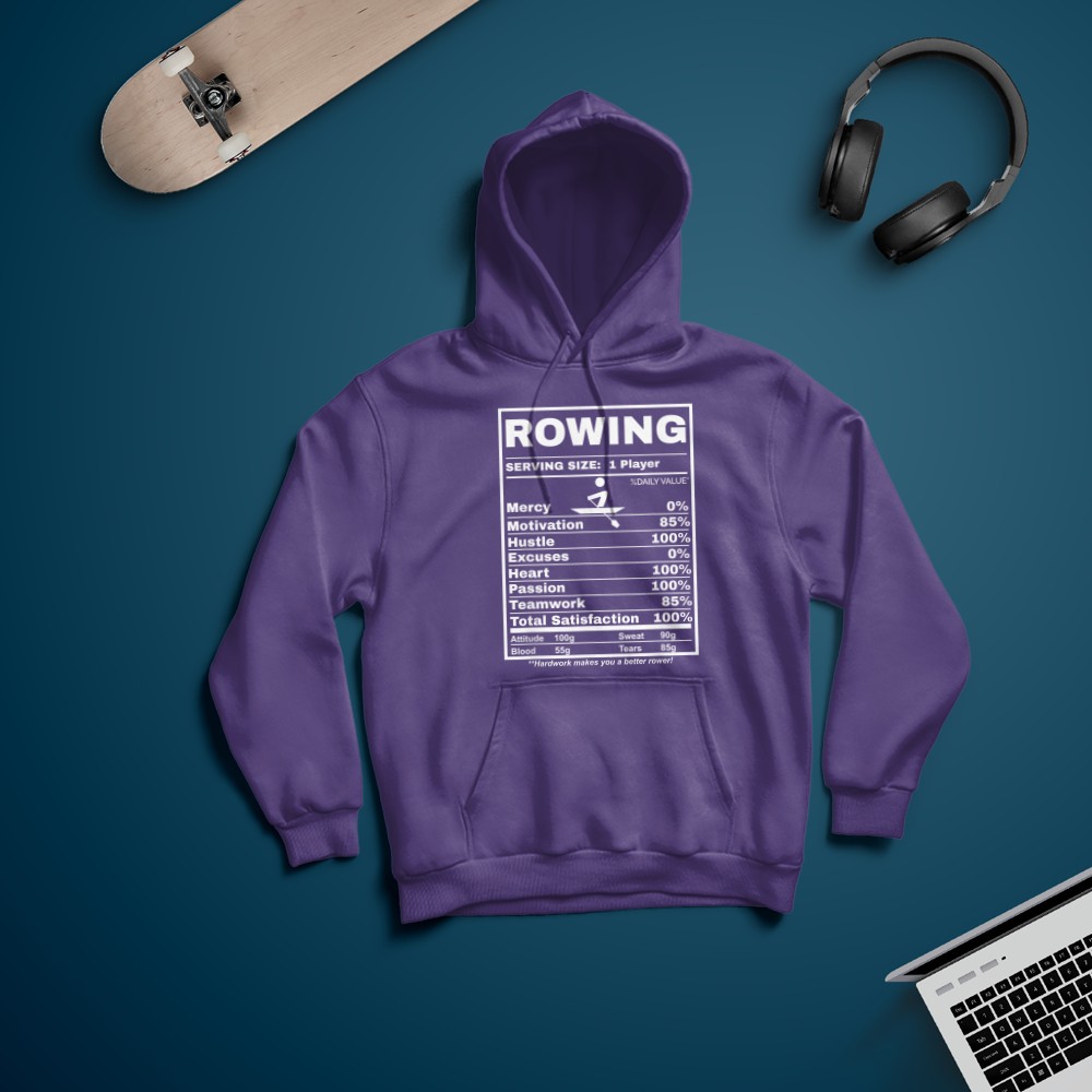 Row Boats Rowing Nutrition Facts Rower Team Rowing Gear T-Shirt