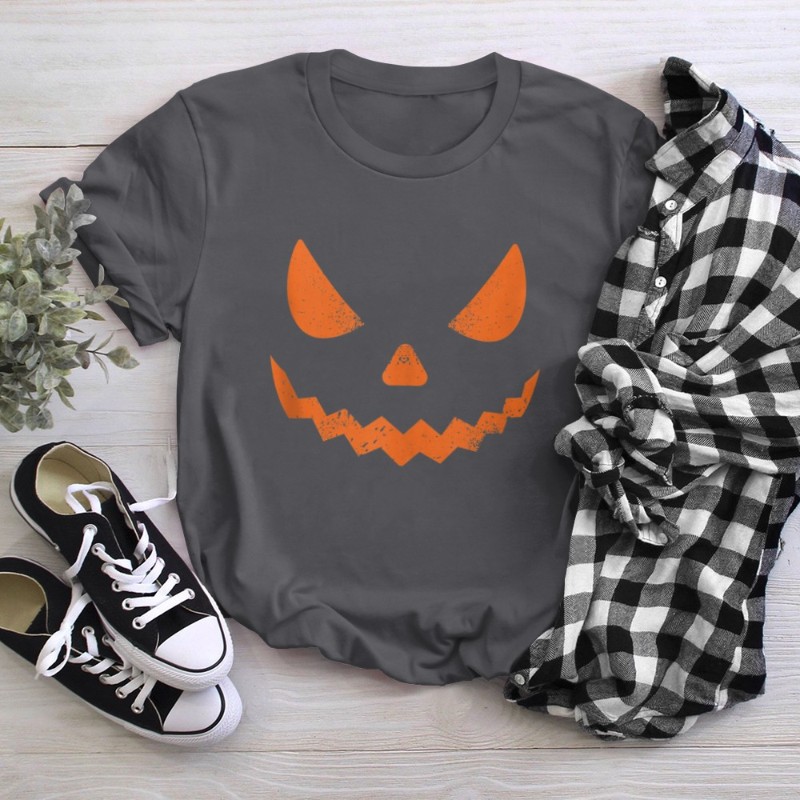 Pumpkin Jack O' Lantern Face, Evil Smile, Halloween Costume T-Shirt
