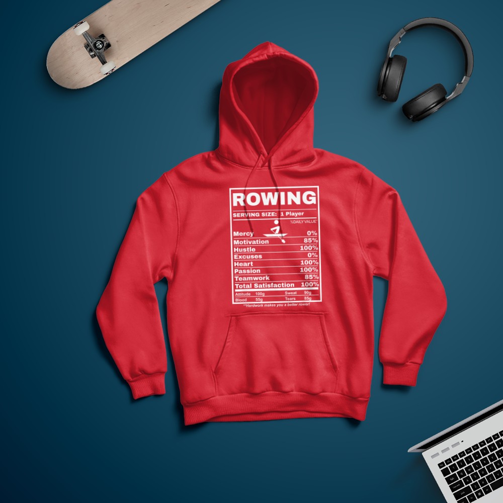 Row Boats Rowing Nutrition Facts Rower Team Rowing Gear T-Shirt