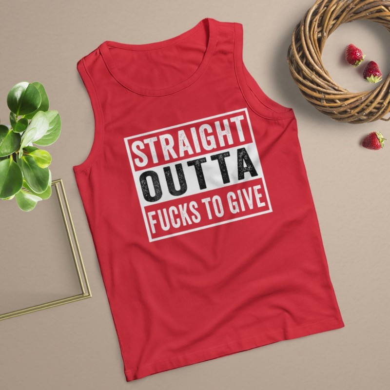 Straight Outta Fucks to Give IDGAF Don't Care Saying Meme T-Shirt
