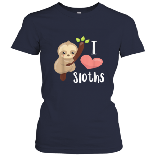 I Love Sloths Cute Sloth T-Shirt 
