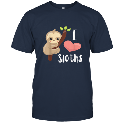 I Love Sloths Cute Sloth T-Shirt 