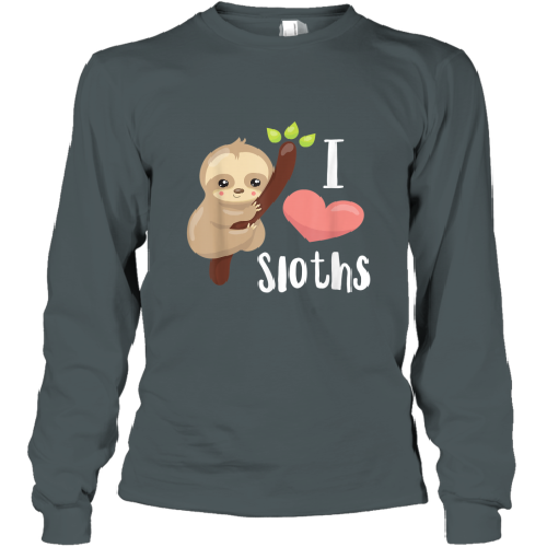 I Love Sloths Cute Sloth T-Shirt 