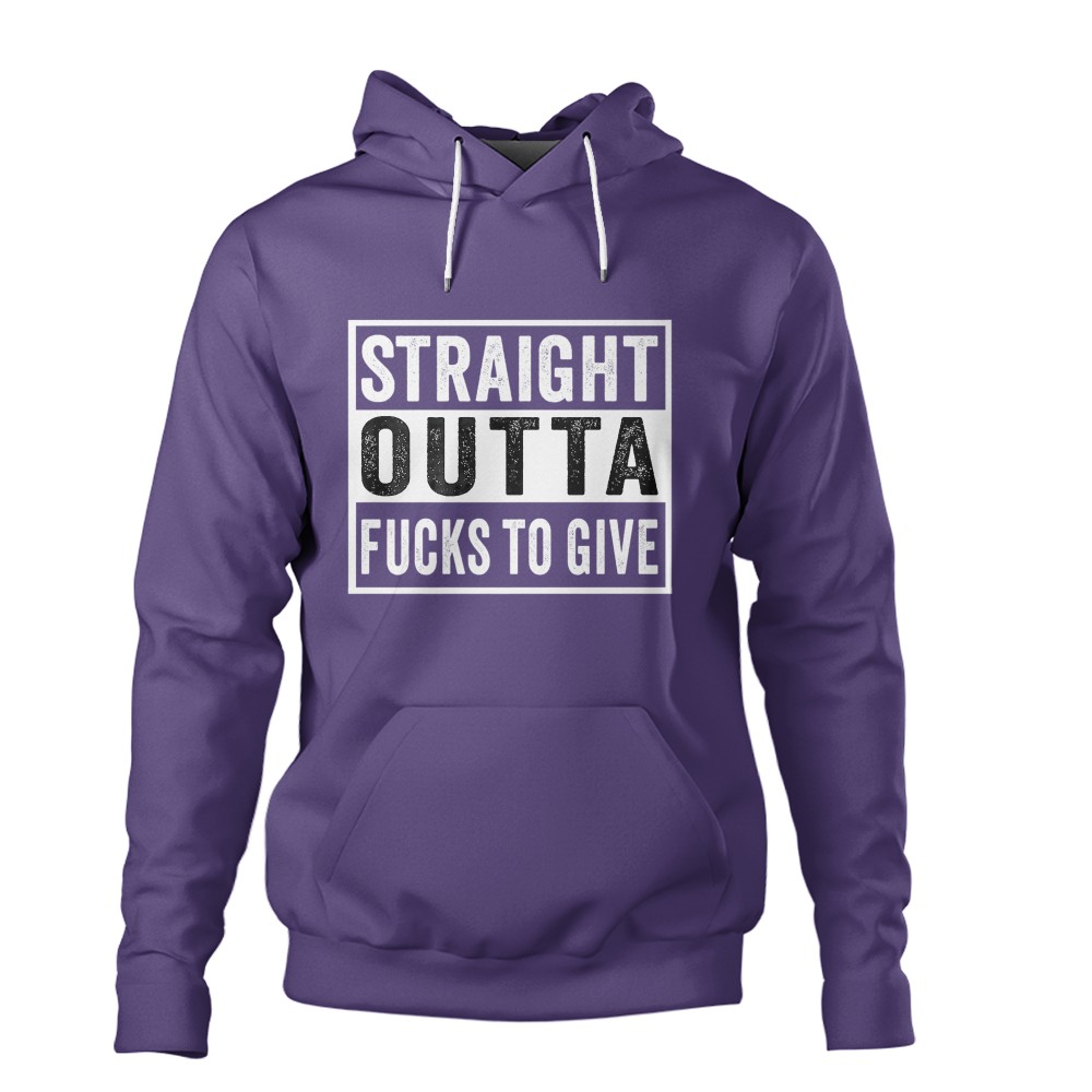 Straight Outta Fucks to Give IDGAF Don't Care Saying Meme T-Shirt