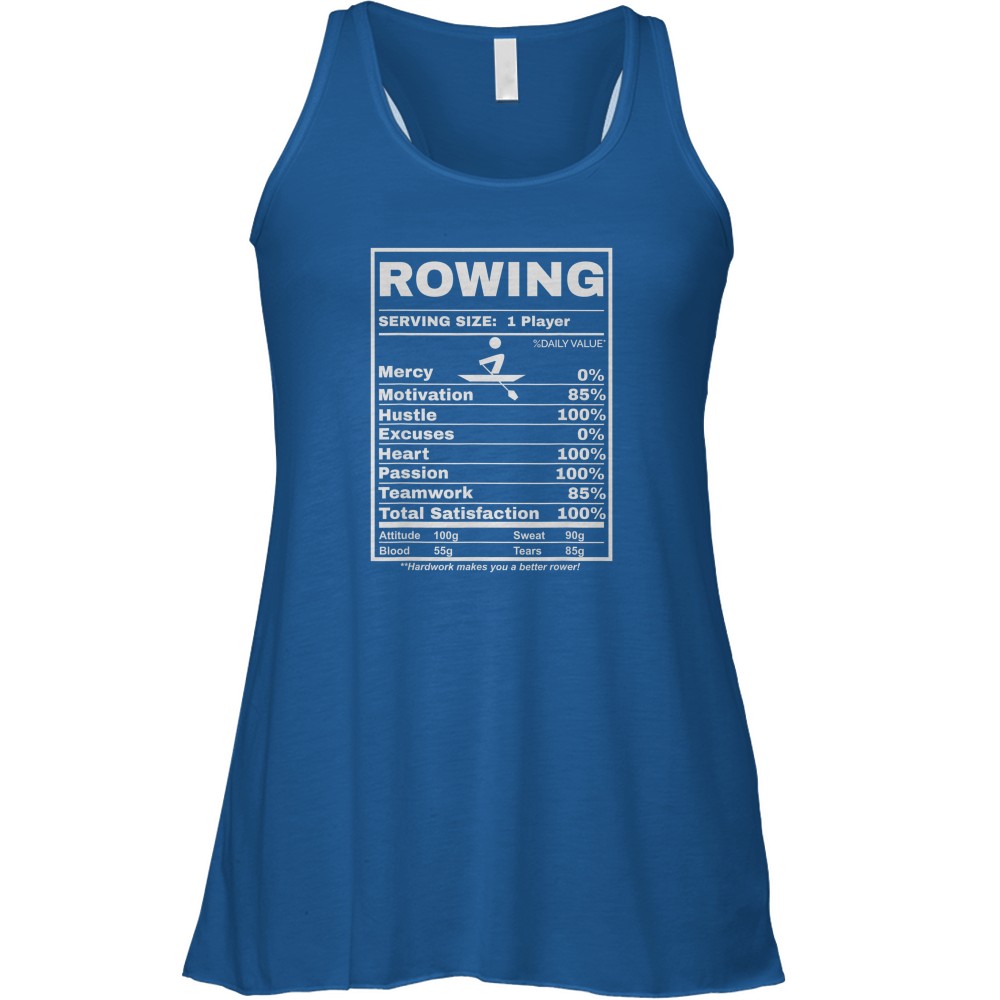 Row Boats Rowing Nutrition Facts Rower Team Rowing Gear T-Shirt