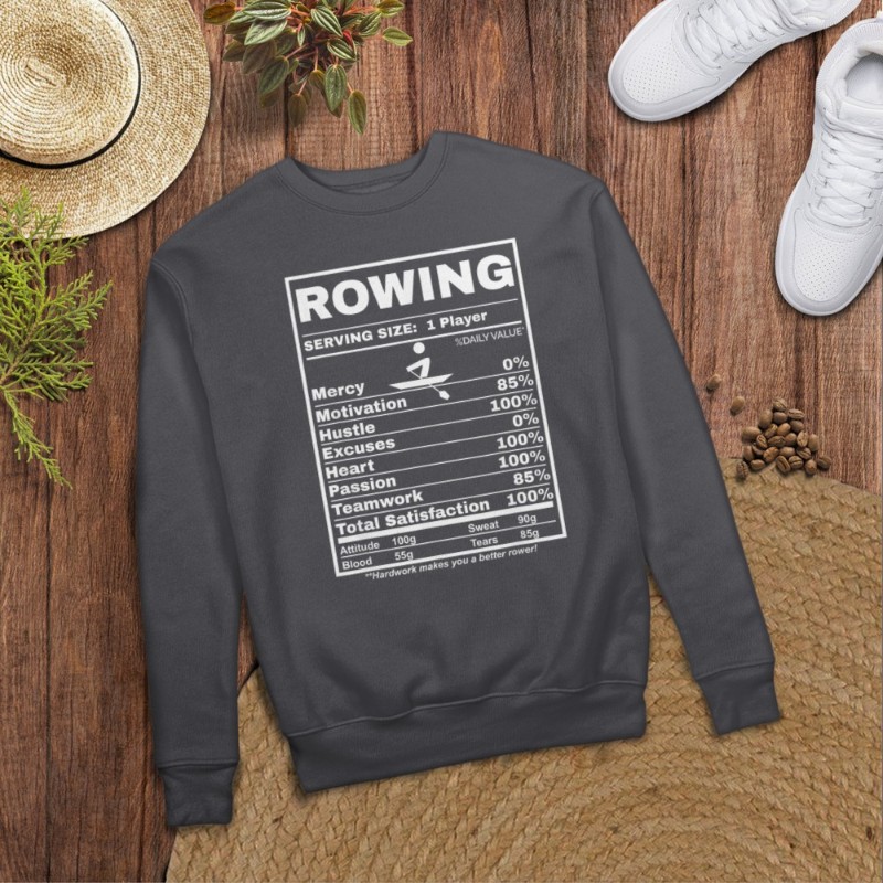 Row Boats Rowing Nutrition Facts Rower Team Rowing Gear T-Shirt