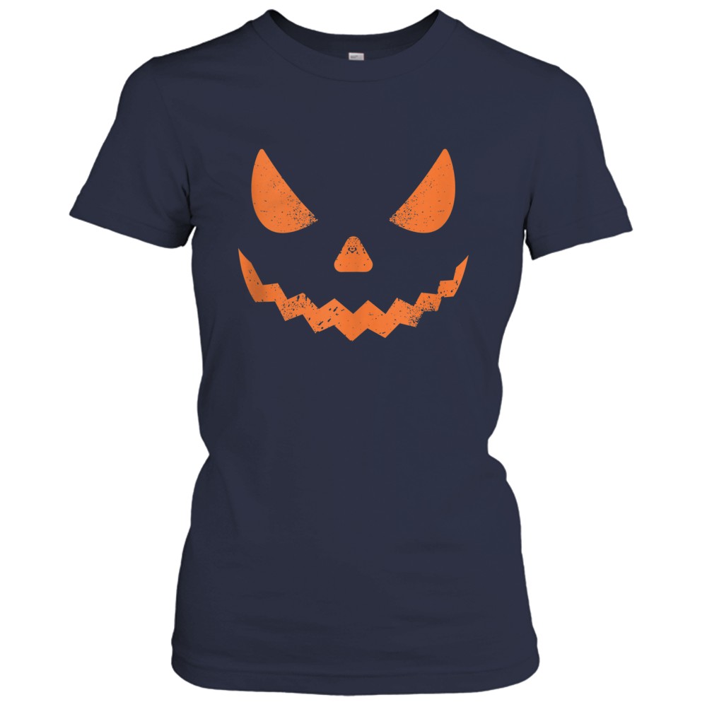 Pumpkin Jack O' Lantern Face, Evil Smile, Halloween Costume T-Shirt