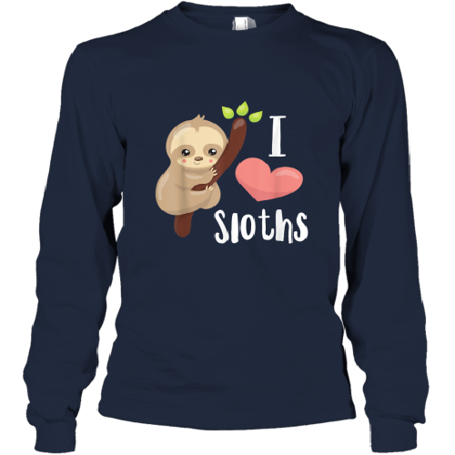 I Love Sloths Cute Sloth T-Shirt 