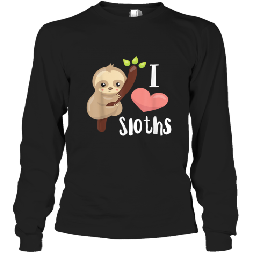 I Love Sloths Cute Sloth T-Shirt 