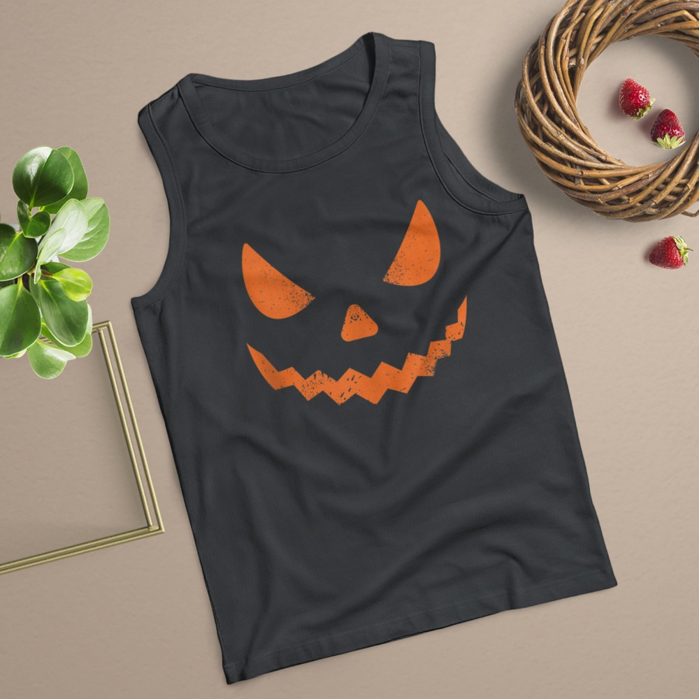 Pumpkin Jack O' Lantern Face, Evil Smile, Halloween Costume T-Shirt