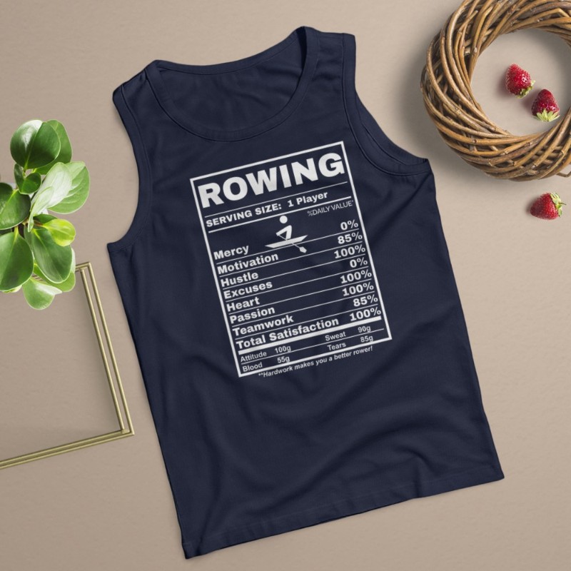 Row Boats Rowing Nutrition Facts Rower Team Rowing Gear T-Shirt