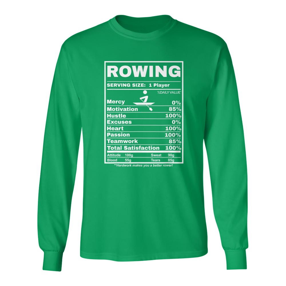 Row Boats Rowing Nutrition Facts Rower Team Rowing Gear T-Shirt