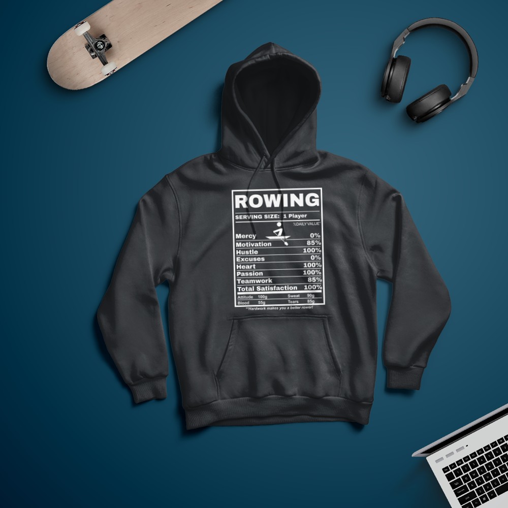 Row Boats Rowing Nutrition Facts Rower Team Rowing Gear T-Shirt
