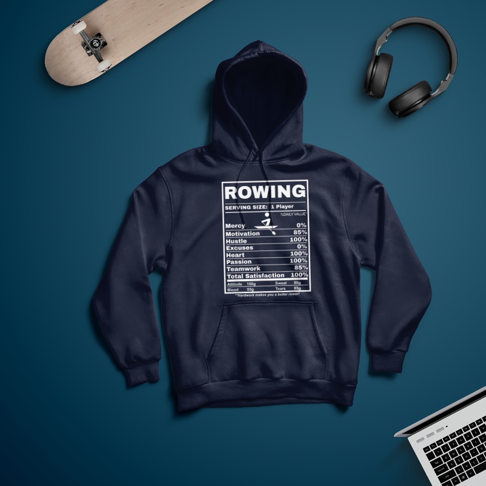 Row Boats Rowing Nutrition Facts Rower Team Rowing Gear T-Shirt