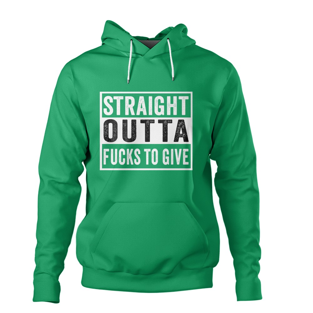 Straight Outta Fucks to Give IDGAF Don't Care Saying Meme T-Shirt