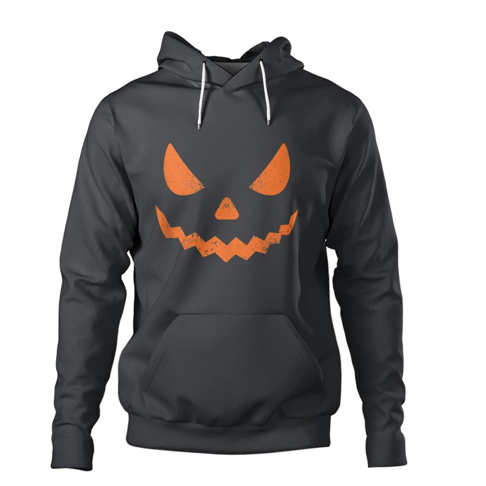 Pumpkin Jack O' Lantern Face, Evil Smile, Halloween Costume T-Shirt