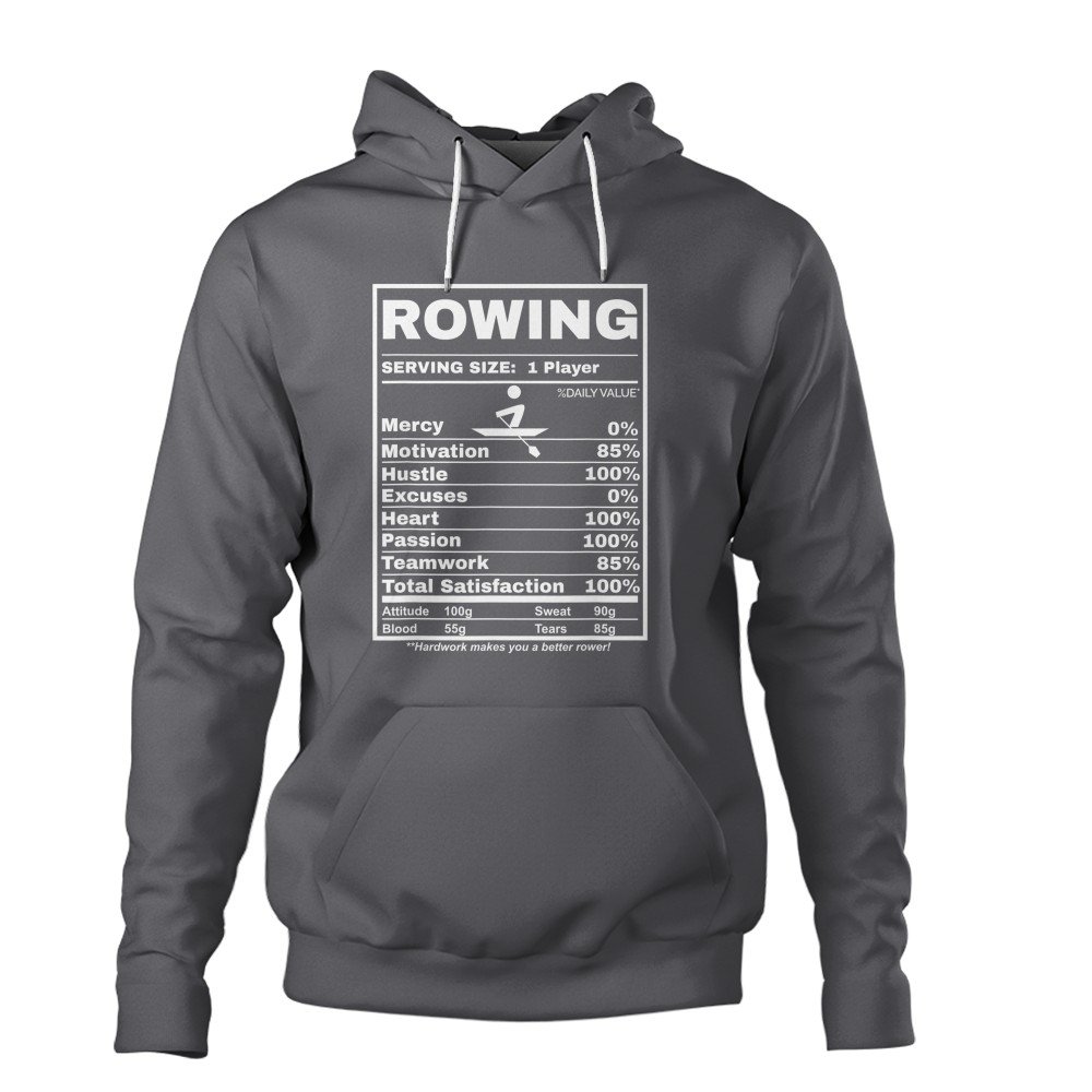 Row Boats Rowing Nutrition Facts Rower Team Rowing Gear T-Shirt