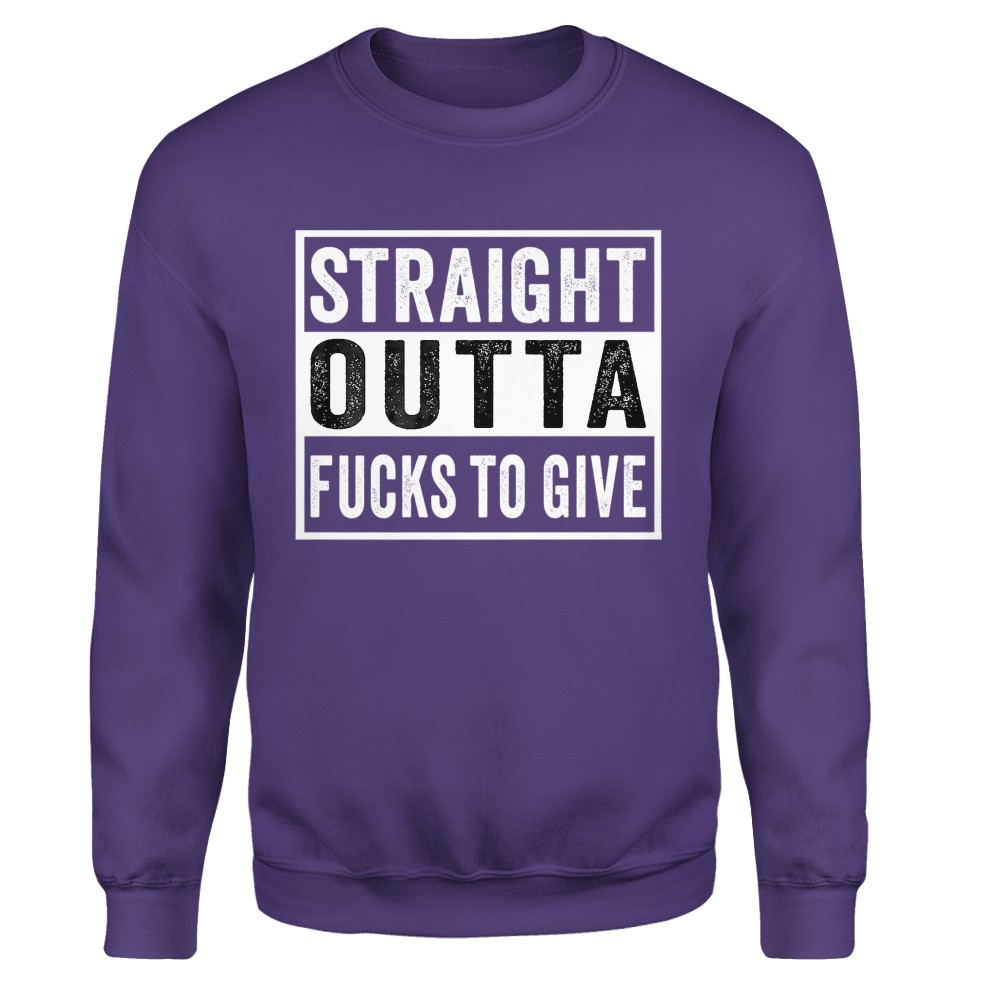 Straight Outta Fucks to Give IDGAF Don't Care Saying Meme T-Shirt